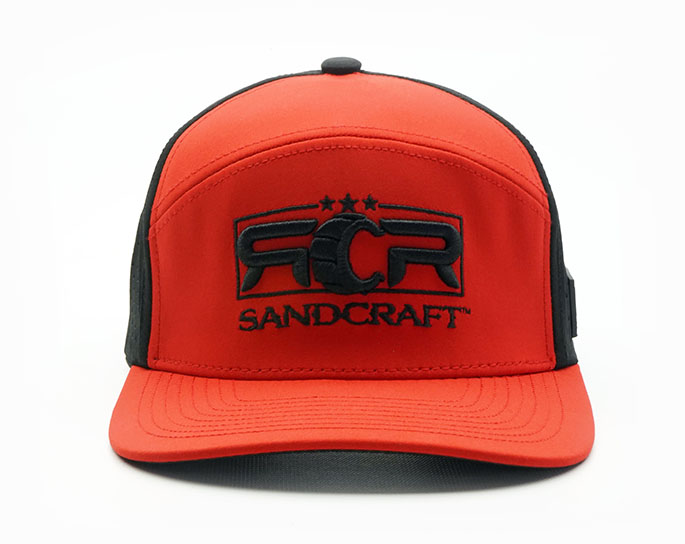Sandcraft Hat - 'BLACKWATER' Red - 6 Panel - Image 5